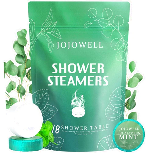 JoJowell Shower Steamers Aromatherapy - 18 Pack Shower Bombs Birthday Gifts for Women, Mom, Organic with Eucalyptus Mint Essential Oils, Eucalyptus for Shower Christmas Stocking Stuffers for Women Men