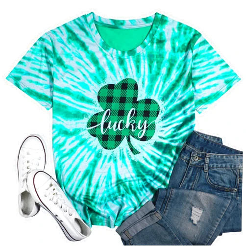 UNIQUEONE St Patricks Day Shirt Women - Funny St Patrick's Day Shirts Lucky Shamrock T Shirt Casual Irish Short Sleeve Tops