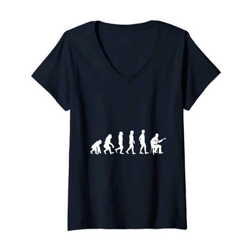 Baglama Türkiye Saz Türkei Istanbul Türkeikarte Womens Evolution Saz Baglama Turkey Map for Men V-Neck T-Shirt
