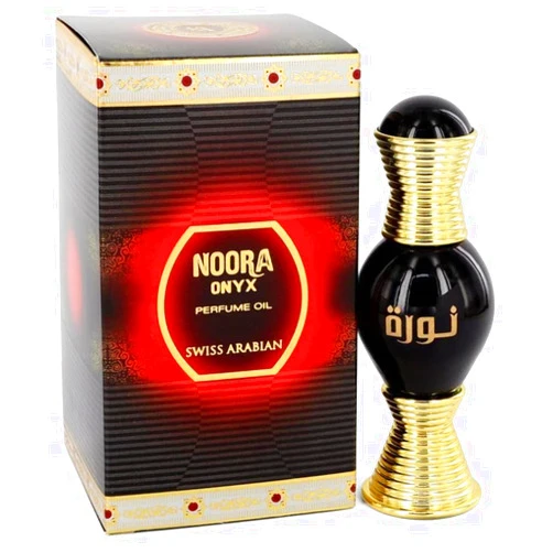 Swiss Arabian Noora Onyx - Luxury Products From Dubai - Long Lasting And Addictive Personal Perfume Oil Fragrance - A Seductive, Signature Aroma - The Luxurious Scent Of Arabia - 0.4 Oz