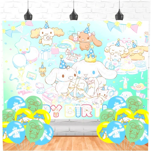 Ezcpigei Cartoon Dog Birthday Party Backdrop Photo Background 𝓒𝓲𝓷𝓷𝓪𝓶𝓸𝓻𝓸𝓵𝓵 Birthday Party Decorations Banner Cartoon Dog Theme Photography Backdrop