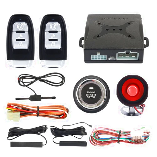 EASYGUARD EC003 Smart Key PKE Passive Keyless Entry Car Alarm System Push Start Button Remote Engine Start Remote Trunk Release DC12V