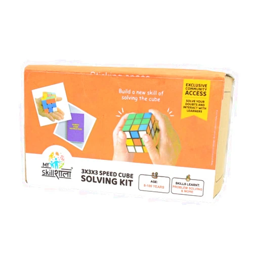 IEIDidactics Myskillshaala 3X3X3 Solving Kit - Includes, Formula Sheets, and Online Video Tutorials - Perfect for Beginners and Enthusiasts Cube