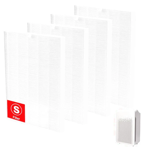 Amalfy C545 True HEPA Replacement Filter S for Winix C545 Air Purifier, H13 Replacement for Winix Filter S 1712-0096-00 and 2522-0058-00, H13 Grade True HEPA Filters, 4 Pack