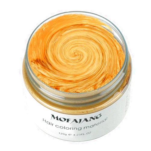 NYKKOLA Gold Hair Color Wax, Washable Instant Hair Dye Cream for DIY Hairstyles, Halloween Party (Upgraded)