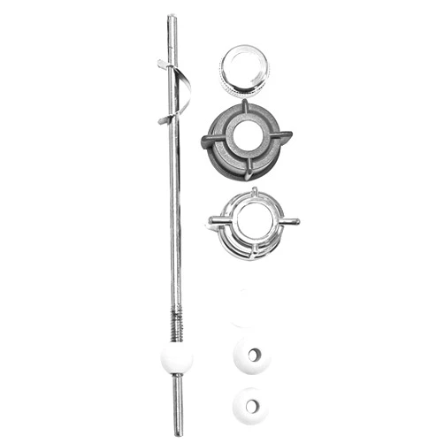 PermaFLOW PF WaterWorks PF0904 Pop-Up Drain Repair Kit - Threaded Adjustable Center Pivot/Ball Rod with 3 Nuts, Gasket, 3 Sizes of Balls, No Pull Rod/Linkage, Chrome