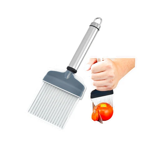 ZOOUS Onion Holder for Slicing, Onion and Lemon Slicer Cutter for Slicing Kitchen Gadget, Vegetable Cutter for Potato Tomato Avocados Eggs, Food Slicer Assistant Tool for Slicing Stainless Steel