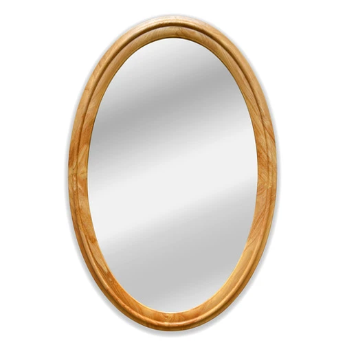 CHLOE's Reflection Contemporary Maple Wood Finish Oval Framed Wall Mirror 34