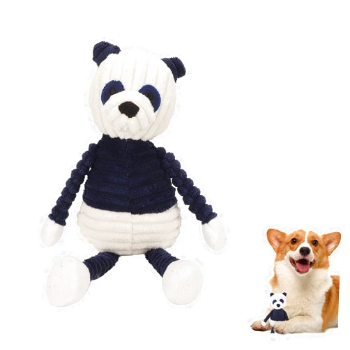 Cyrank Dog Toys, Panda Shape Plush Dog Toy Stuffed Animal Dog Toys Durable Dog Toy Interactive Dog Crinkle Toy Cute Squeaky Dog Toy Puppy Chew Toys for Teething Tough Dog Toys for Boredom and Stimulating