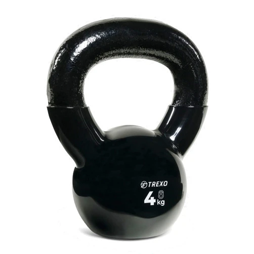 TREXO Kettlebel Cast Iron with Vinyl Coating for Versatile Exercises at Home and Gym Dumbbell Professional Ball Dumbbell VKB04