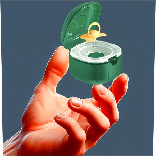 Yixoo 2 Pieces Dry Clean Baby Pacifier Storage Container Pacifier Holder Case- BPA Free, Leak-Proof, Hygienic, Large Capacity, Travel-Friendly