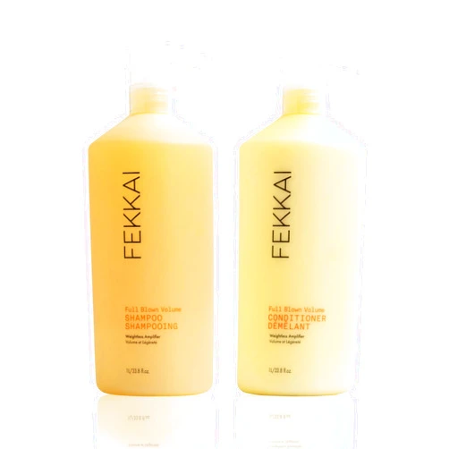 FEKKAI Full Blown Volume Shampoo (1 Liter) + Conditioner (1 Liter) - Delivers 2X the Volume for Up to 8 Hours - Free of Sulfates, Parabens, Phthalates - Vegan, Cruelty-Free