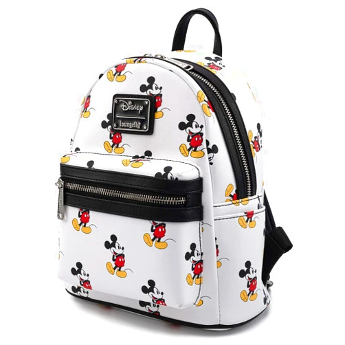 Loungefly Disney Mickey Mouse All Over Print Womens Double Strap Shoulder Bag Purse