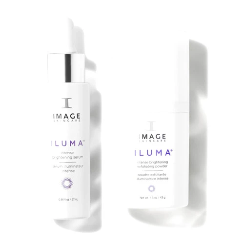 IMAGE Skincare Glow Getter Power Duo, ILUMA Intense Brightening Exfoliating Powder with ILUMA Intense Brightening Serum, Brightens and Exfoliates Skin, by IMAGE Skincare
