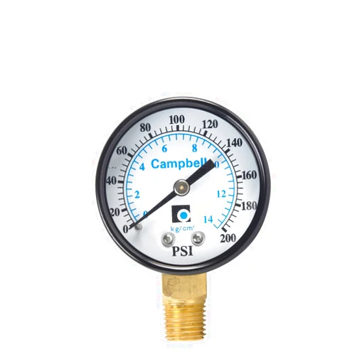 Campbell Pressure Gauge 0-200 LF MfrPartNo PG2T-NL