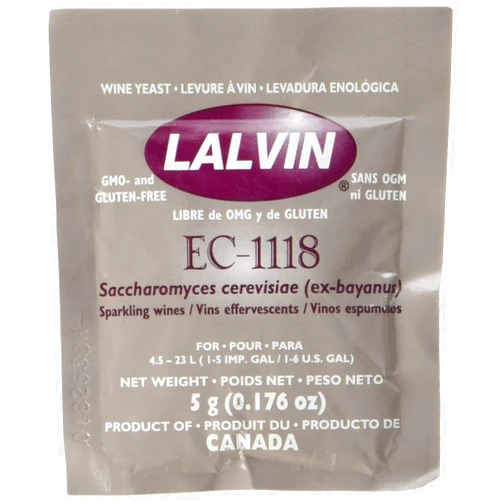 SocalHomeBrew 1 pack Ec-1118 Saccharomyces Bayanus (5 G. Pouch)