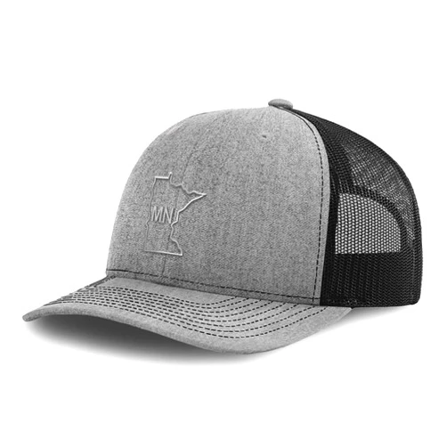 Speedy Pros Richardson Mesh Cap Hat Embroidered Minnesota State Map Mn Embroidery Trucker Hats for Men & Women
