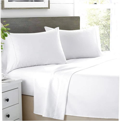SKY BEDDINGS RV King Sheets Set - Luxury Soft 100% Egyptian Cotton - 600 Thread Count Deep Pocket - Camper Sheets Set for RV King 72x80 Mattress - Luxury RV King Sheets for Campers & Travel Trailers - White