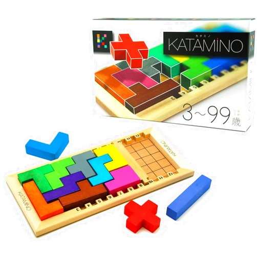 GIGAMIC Katamino | The Original Wooden Color Shape Pattern Puzzle Game for Ages 6+ | 1 to 2 Players | 10 Minutes