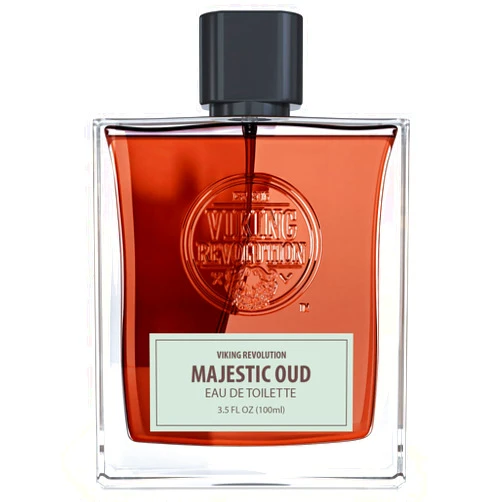 Viking Revolution Majestic Oud Cologne for Men - Earthy Mens Cologne Spray Eau de Toilette - Woody Majestic Oud Perfume for Men with Notes of Cypress, Incense, Ebony, Balsam - Gifts for Men 3.5 Fl Oz