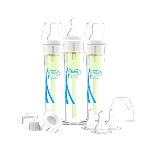 Dr. Brown's Accufeed Anti-Colic Baby Bottle with Preemie Nipple - 60cc - 3pk