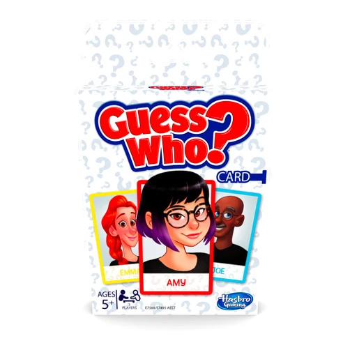 Hasbro Gaming Guess Who? Card Game for Kids, 2 Player Guessing Game, Fun Summer Activities, Vacation Travel Essentials, Ages 5+