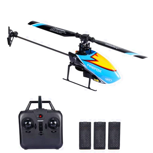 GoolRC C129 RC Helicopter for Adults and Kids, 4 Channel 2.4Ghz Remote Control Helicopter with 6-Axis Gyro, Aileronless RC Aircraft with Altitude Hold and 3 Batteries (Blue)