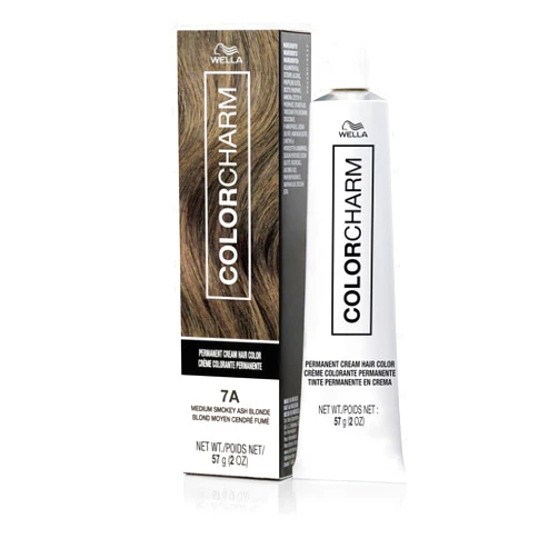 Color Charm COLORCHARM Permanent Cream Hair Dye | Ash Blonde Hair Color | Pearlescent, Milk Tea, Smokey Cool Tones | 100% Gray Coverage | Vegan, Free of Phthalates & Parabens | 2 oz.