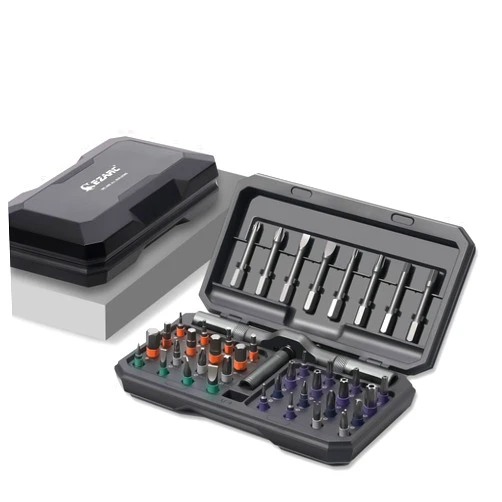 EZARC Precision Ratchet Screwdriver Set, 42 in 1 Magnetic Screwdriver Bit Set, Screwdriver Home Repair Tool Kit with Detachable T Ratchet Handle for Furniture Bicycle Computer Electronics Maintenance