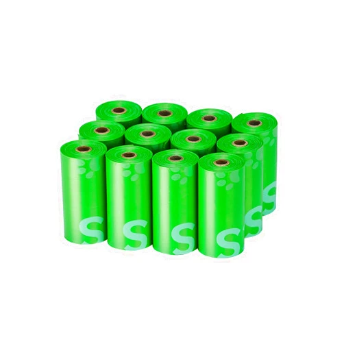 Typlastics Poop Bags for Dogs,180 Bags, Waste Refuse Cleanup, Doggy Roll Refills for Outdoor Puppy Walking and Travel, Leakproof and Tear Resistant, Unscented, 12 Pack of 15, Lime Green