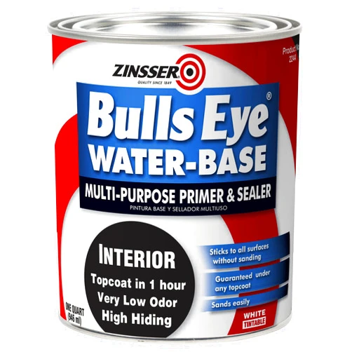 Zinsser 02244 Bulls Eye Water-Base Primer and Sealer, Quart, White