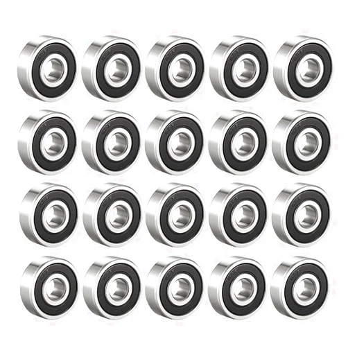 uxcell 628-2RS Deep Groove Ball Bearing Double Sealed 180028, 8mm x 24mm x 8mm Chrome Steel Bearings (Pack of 20)