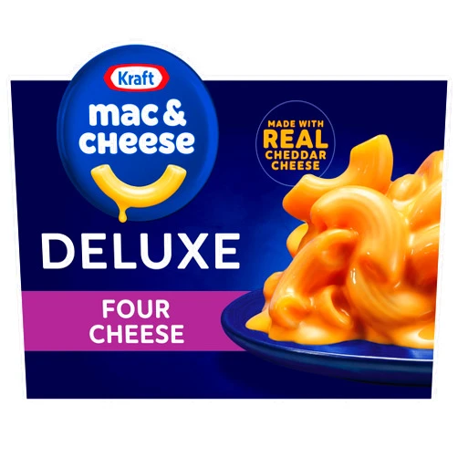 Kraft Mac & Cheese Kraft Deluxe Four Cheese Mac & Cheese Macaroni and Cheese Dinner, 14 oz Box