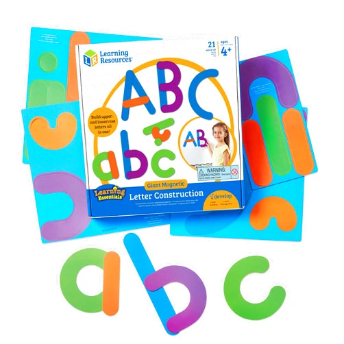 Learning Resources Giant Magnetic Letter Construction, Classroom Accessories, Fine Motor Toy, 21 Pieces, Ages 4+