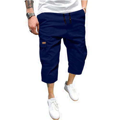 JMIERR Mens Casual Twill Cargo Shorts Cotton Drawstring Classic Cargo Stretch Short Below Knee 13 Inches with 6 Pockets