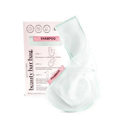 Kitsch Bar Soap Saver Bag - Recycled Mesh Beauty Bar Soap Pouch for Body Wash, Conditioner & Shampoo Bars, Soap Savers Holder to Preserve Bar Soap, Eco-Friendly, Patented Soap Bag - Mint