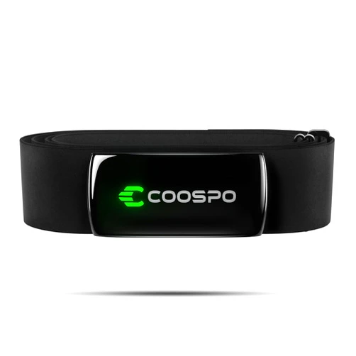 COOSPO Heart Rate Monitor Chest Strap H9Z, Bluetooth 5.0 ANT+ Heart Rate Monitor Chest Sensor with Rechargeable Battery, HRM Works with Wahoo Fitness/Polar Beat/Peloton/Zwift/DDP Yoga App