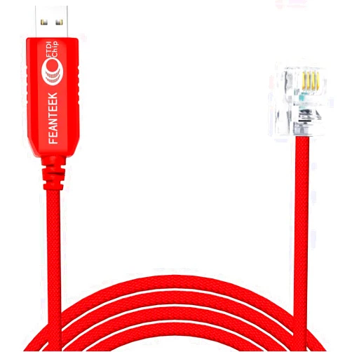 Feanteek USB to RJ9 Cable for NexStar HC(Hand Controller) with RJ9 Port, USB Control Cable Compatible for NexStar 8SE 6SE (1.8 Meters), 6FT