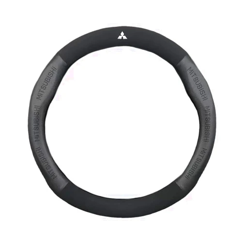 CIYING Car Steering Wheel Cover for Mitsubishi Montero Sport 2019-2023, Steering Wheel Protector Microfiber Leather Anti-Slip Breathable Without Inner Ring Wheel Cover Car Accessories,Black-3-A