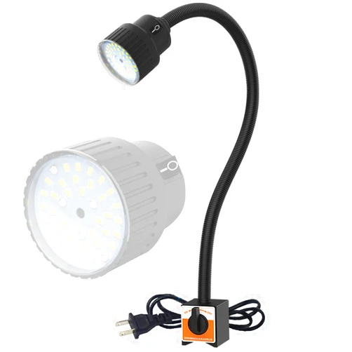 Aecycnsh 46Leds Magnetic Work Light, 12w Flexible Lathe Light, Waterproof Flexible Gooseneck Lamp 1200 Lumens for Lathe Milling, Drill Press, Sewing Machine