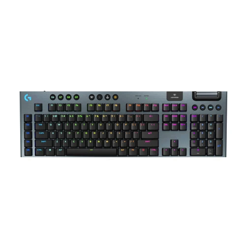 Logitech G915 X Lightspeed Wireless Mechanical Gaming Keyboard, Double-Shot PBT Keycaps, Fully Programmable Keys, RGB Backlit Mac/PC Gaming Keyboards, Aluminum Finish, GL Tactile Switches, Black