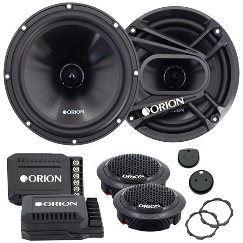Orion Cobalt Series CB65C 2-Way Car Audio Component System - 6.5” Speakers, Full Range, Enhanced Bass, 280W, 4 Ohms, Easy Installation, 1” Silk Dome Tweeter, External Passive Crossover (Pair)