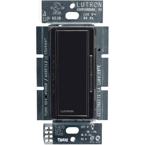 Lutron Maestro LED+ Dimmer Switch for Dimmable LED, Halogen and Incandescent Bulbs, 150W/Single-Pole or Multi-Location, MACL-153M-BL, Black