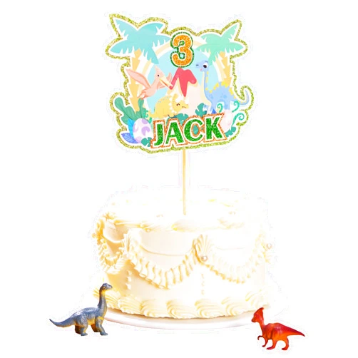 DOLPHIN CUSTOM Dinosaur Cake Topper for Birthday Party Decorations