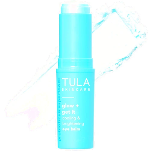 TULA Skin Care Eye Balm Glow & Get It - Dark Circle Treatment, Instantly Hydrate and Brighten Undereye Area, Portable and Perfect to Use On-the-go, 0.35 oz.