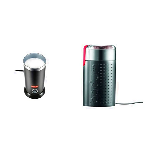 Bodum Bistro 10oz Milk Frother & Blade Coffee Grinder Bundle