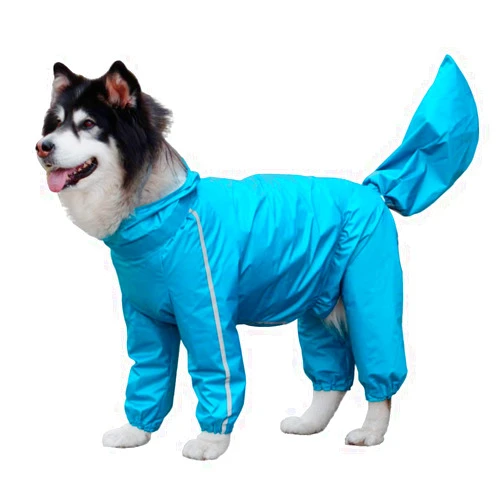 MeiAOBest HDKUW Dog Raincoat, Lightweight Dog Rain Jacket Hoodies Waterproof Large Dog Rain Poncho for Medium Large Dog(Blue,12XL)