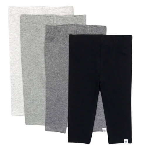 HonestBaby Multipack Leggings Skinny, Flare and Cargo Pants Organic Cotton for Infant Baby Girls, Toddlers, Little Kids
