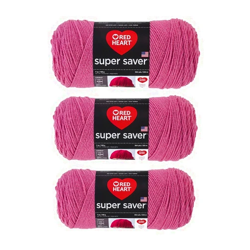 Red Heart E300-774 Red Heart Super Saver Yarn - Light Raspberry