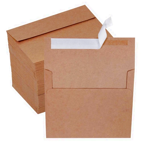 Winlyn 150 Pcs Bulk A2 Invitation Envelopes in Brown Kraft Peel & Press Self Seal 4 3/8 x 5 3/4 Envelopes RSVP Return Envelopes 100lbs. Paper Stock for Wedding Party Invitations Announcement Greeting Cards